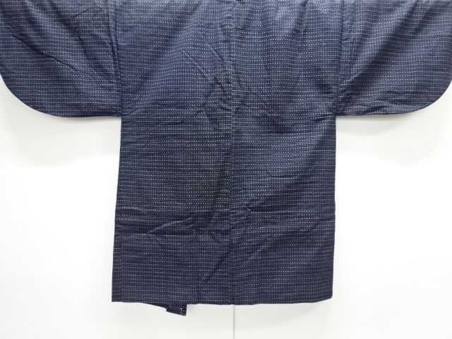 JAPANESE KIMONO / ANTIQUE MENS HAORI / COTTON / KURUME SHOSHEI KASURI